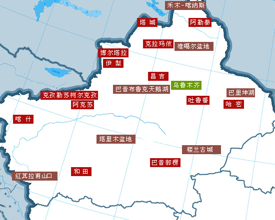 新疆风光(1)新疆地图